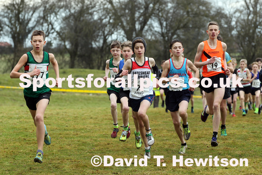 Boys under-13s Northern Cross Country Champs., Camp Hill Estate, Kirklington.  Photo: David T. Hewitson/Sports for All Pics